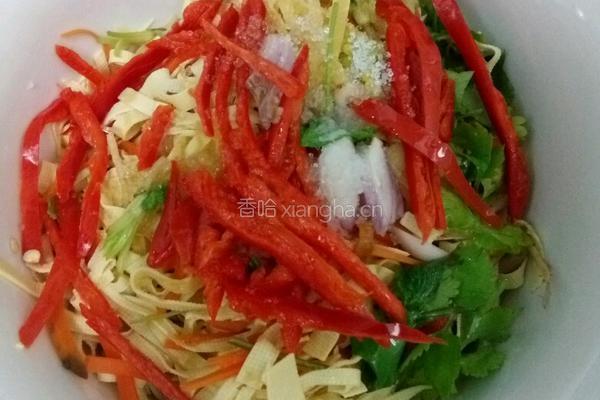 毛葱拌干豆腐的做法图解4
