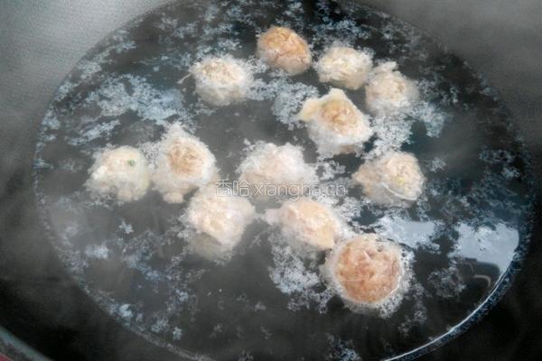 小白菜汆丸子汤的做法图解7