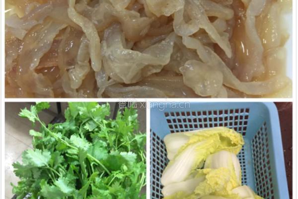 海蛰伴娃娃菜的做法图解1