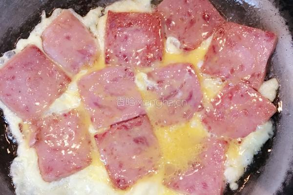 罐头午餐肉煎蛋的做法图解5