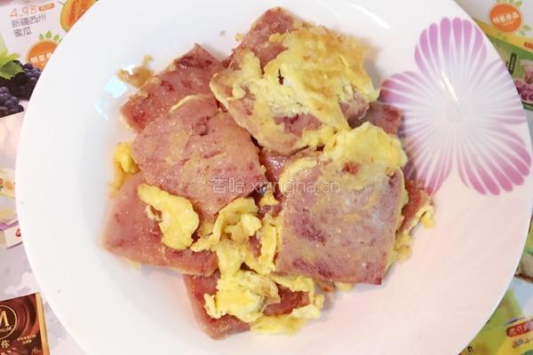 罐头午餐肉煎蛋的做法图解7