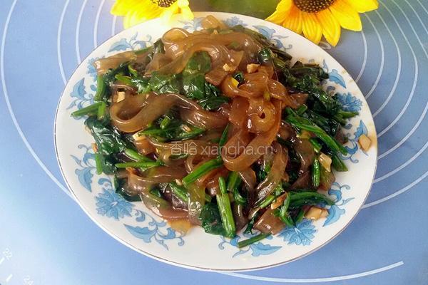菠菜炒宽粉条的做法图解9