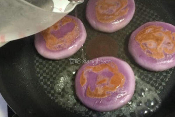 紫薯糯米椰丝饼的做法图解12
