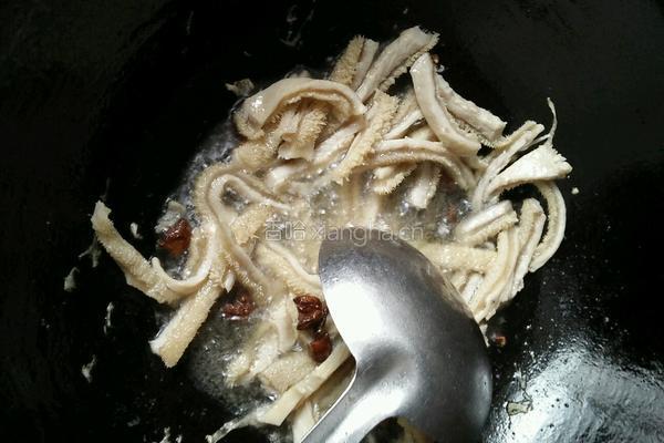 香辣蒜苔牛肚的做法图解4