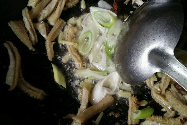 香辣蒜苔牛肚的做法图解5