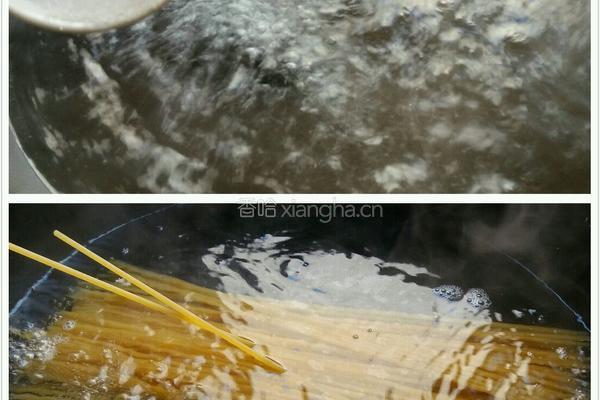 意大利面(青酱白兰地海鲜通心面)的做法图解5