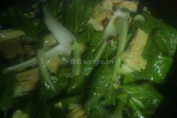 腐竹烧青菜的做法图解4