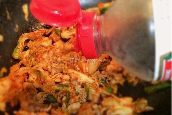 辣白菜炒肉片的做法图解4
