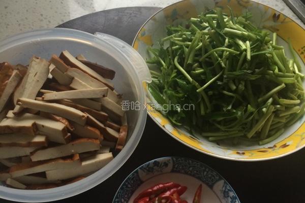 藜蒿炒香干的做法图解2