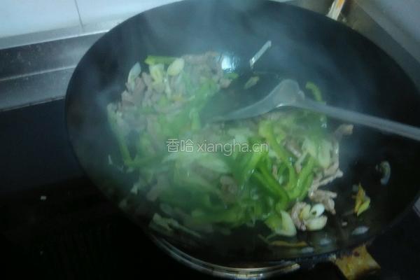 青椒炒羊肉的做法图解7