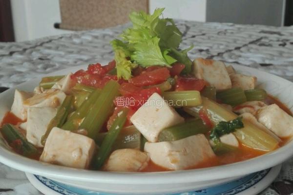 西芹番茄炖豆腐的做法图解15