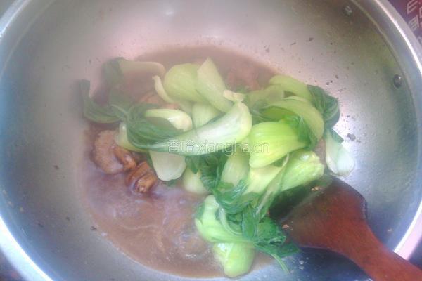 香菇油菜的做法图解3