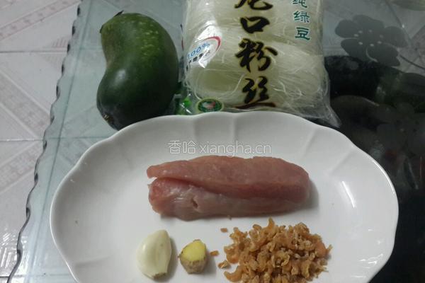 节瓜虾米粉丝的做法图解1