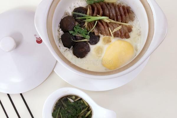 香菇腊肠煲仔饭的做法图解8