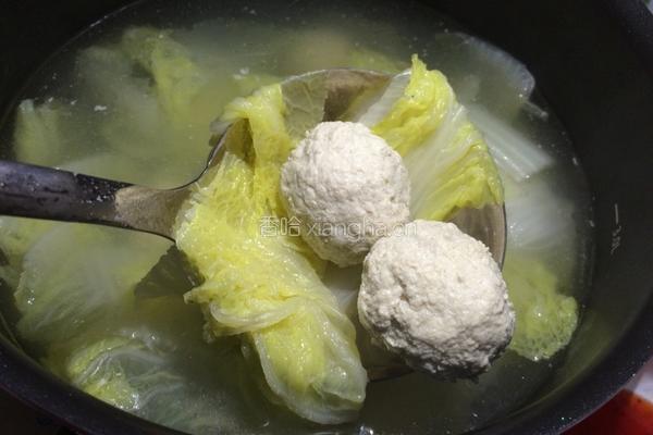 白菜肉圆汤的做法图解11