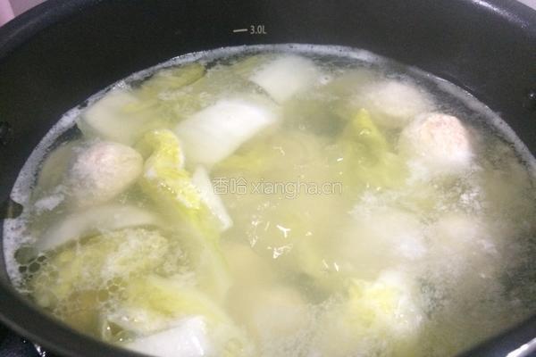 白菜肉圆汤的做法图解10