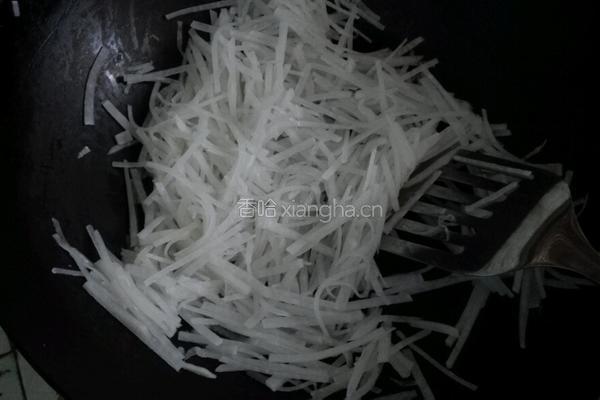 萝卜丝炒肉的做法图解3