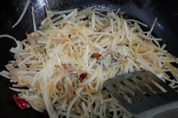 萝卜丝炒肉的做法图解4