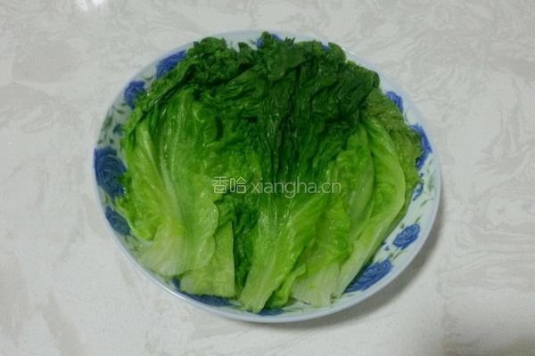 白灼生菜的做法图解3