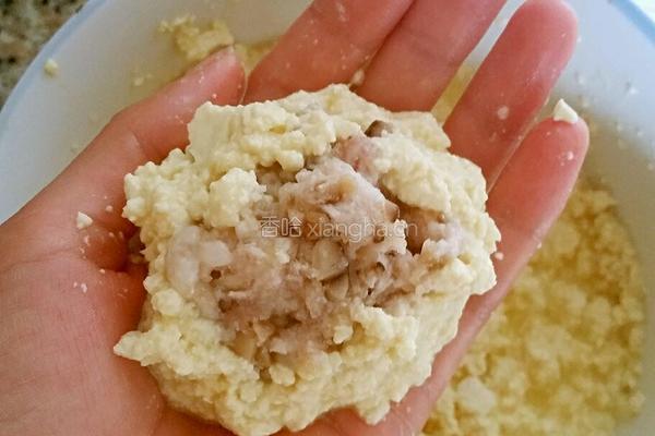肉馅豆腐饼的做法图解6