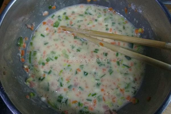 蔬菜鸡蛋饼的做法图解5