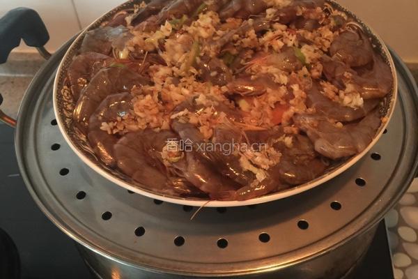 蒜蓉粉丝蒸虾的做法图解6
