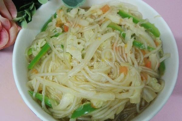 白菜炒粉条的做法图解8