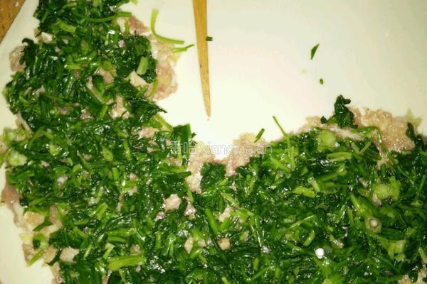 猪肉荠菜三角包的做法图解3