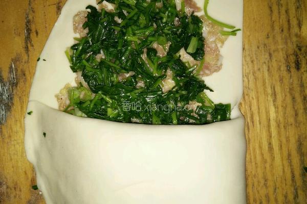 猪肉荠菜三角包的做法图解5