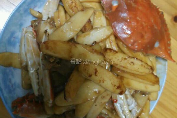 梭子蟹炒年糕的做法图解6