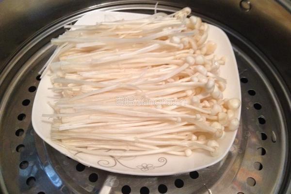 肉沫蒸金针菇的做法图解1