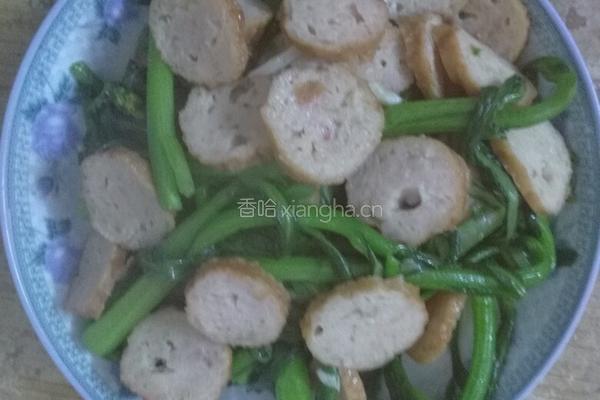 花菜炒肉肠的做法图解7
