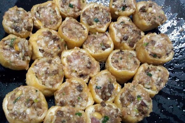 肉酿油豆腐，生菜的做法图解5
