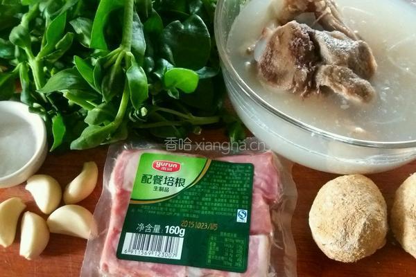 上汤培根养心菜的做法图解1