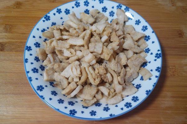 香炒油渣的做法图解1