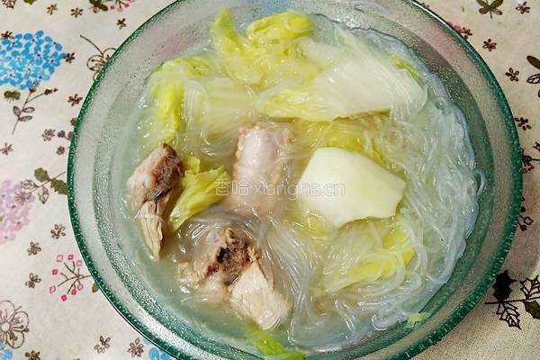 白菜粉丝炖排骨的做法图解12