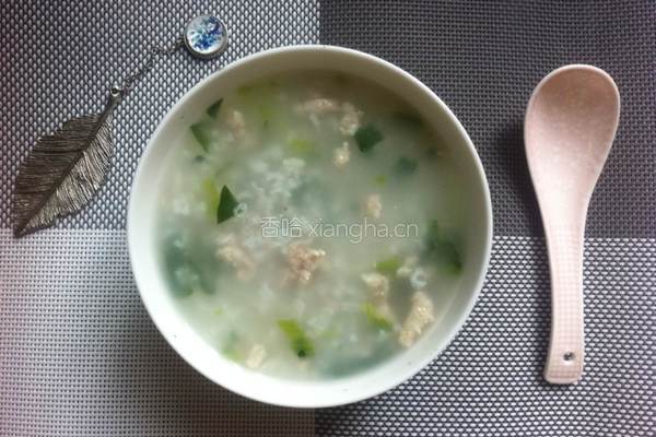 青菜瘦肉粥的做法图解5