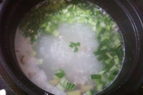 青菜瘦肉粥的做法图解4