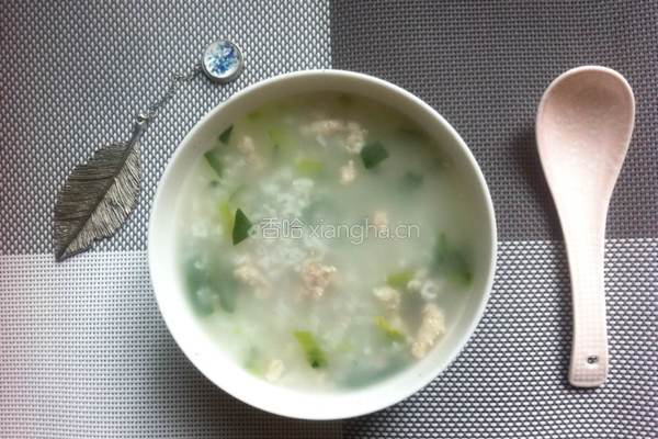 青菜瘦肉粥的做法图解6