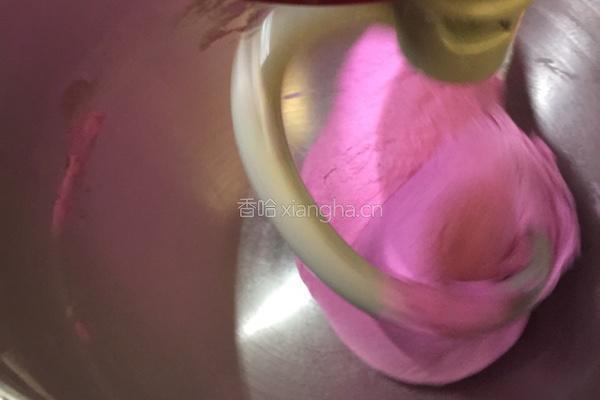 火龙果汁玫瑰花馒头的做法图解2