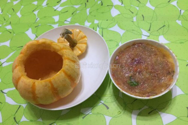 南瓜牛肉蒸的做法图解5