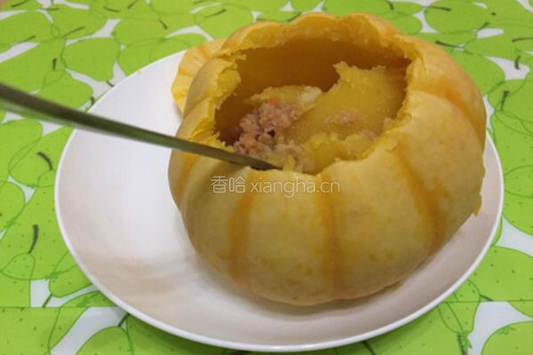 南瓜牛肉蒸的做法图解9