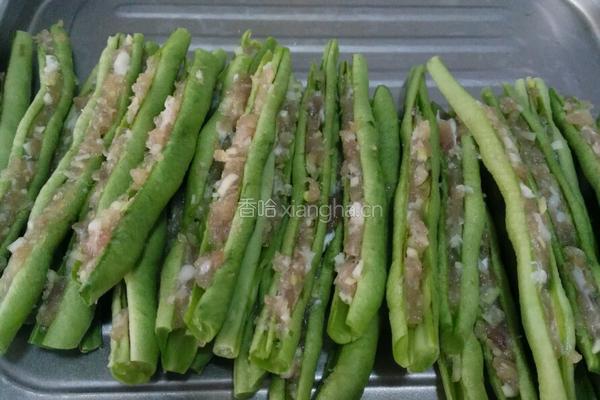 酿焖豆角的做法图解2