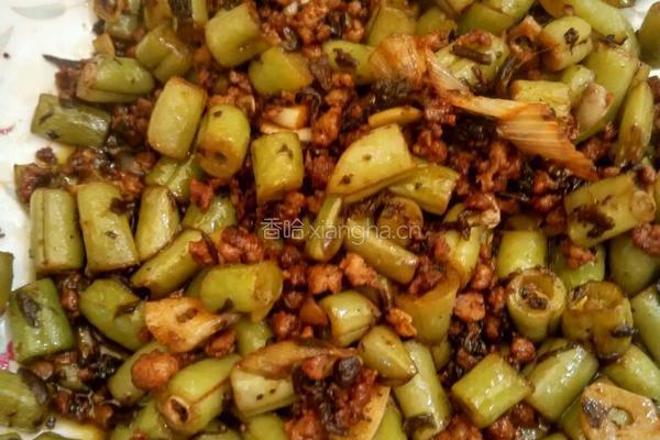 榄菜四季豆的做法图解4