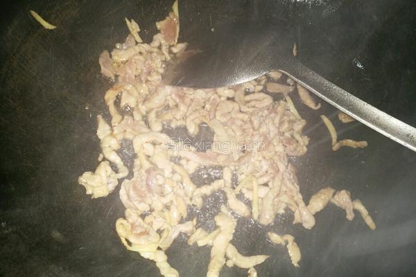 蒜苔炒肉丝的做法图解3