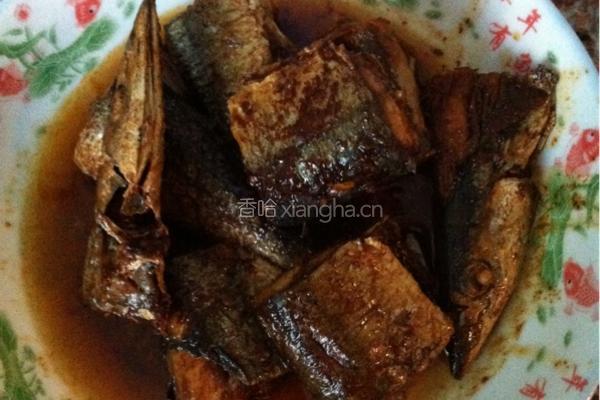酱煎秋刀鱼的做法图解4
