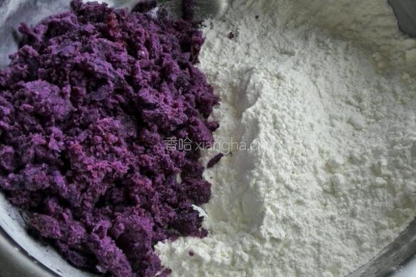 蝴蝶紫薯馒头的做法图解4