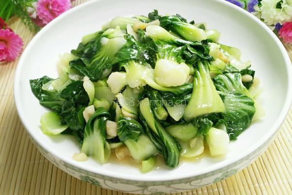 猪油炒小白菜的做法图解5