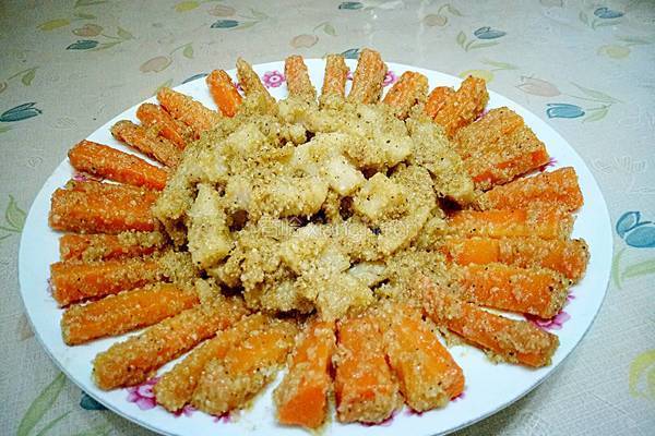 粉蒸胡萝卜藕的做法图解9