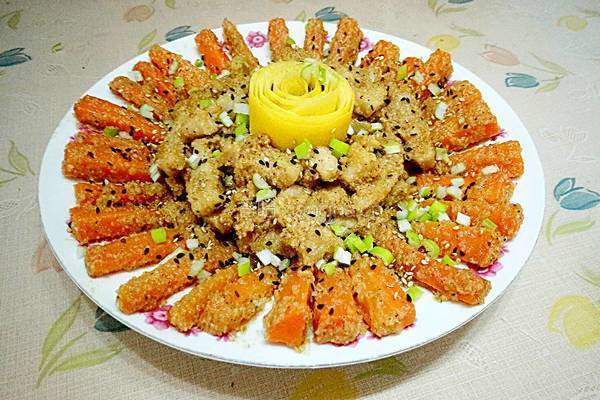 粉蒸胡萝卜藕的做法图解10
